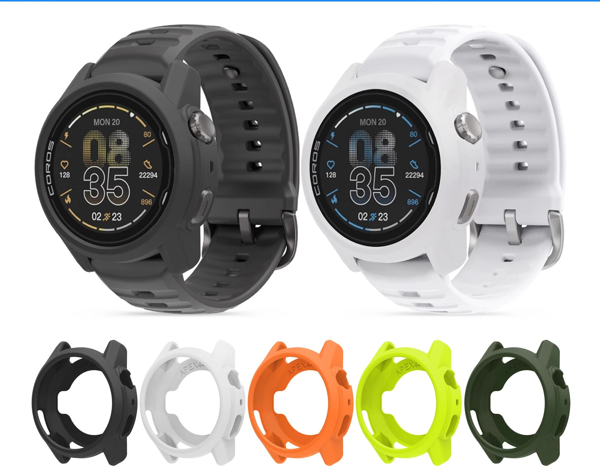 Silicone Watch Band 22Mm - COROS APEX 4 42mm 46mm 케이스